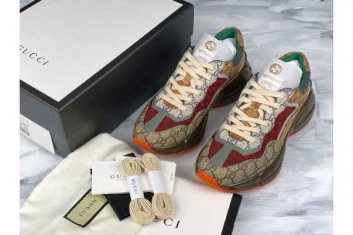 GUCC RHYTON VINTAGE TRAINER SNEAKER 620185 99WG0 6060 - CCSHOES