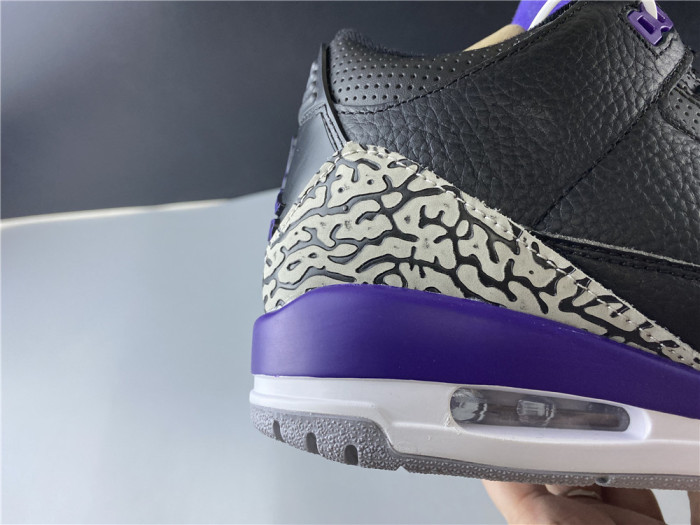 Air Jordan 3 Retro Black Court Purple CT8532-050 - CCSHOES