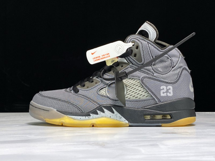 Off-White x Air Jordan 5 Black CT8480-001 - CCSHOES