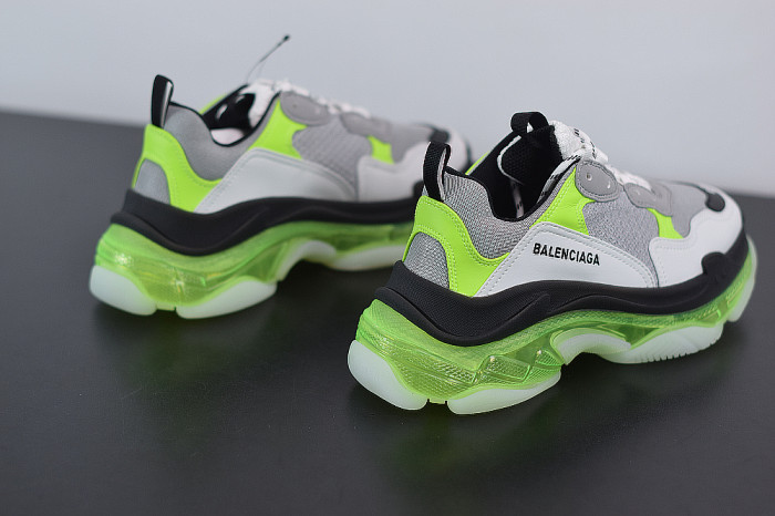 BLCG SNEAKER TRIPLE.S.GOMMA GREY WHITE GREEN 541624 W2FR1 8297 - CCSHOES