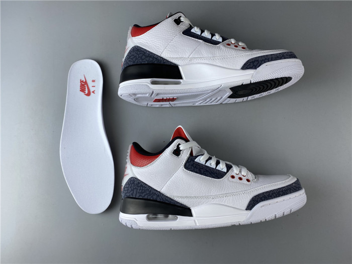 AIR JORDAN 3 RETRO "WHITE FIRE RED" CZ6431-100 - CCSHOES