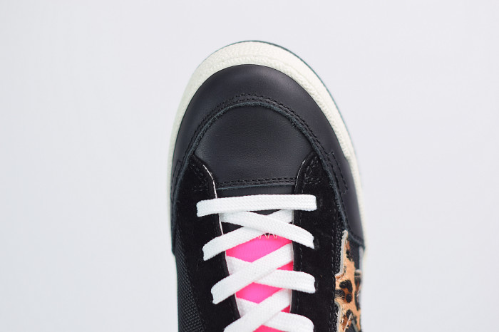 GGD Women’s fuchsia and leopard-print Yeah sneakers - CCSHOES