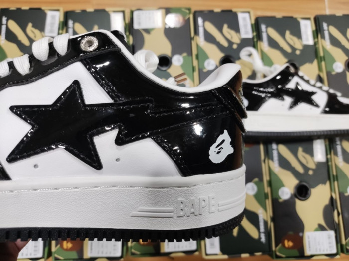 A BATHING APE BAPE STA LOW BLACK 1H70191001 - CCSHOES