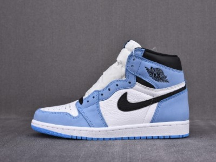 AIR JORDAN 1 RETRO HIGH WHITE UNIVERSITY BLUE BLACK 555088-134 - CCSHOES
