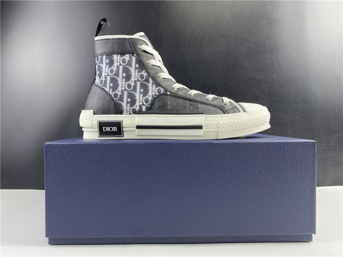 DR B23 High Top Oblique Sneaker Black & White - CCSHOES