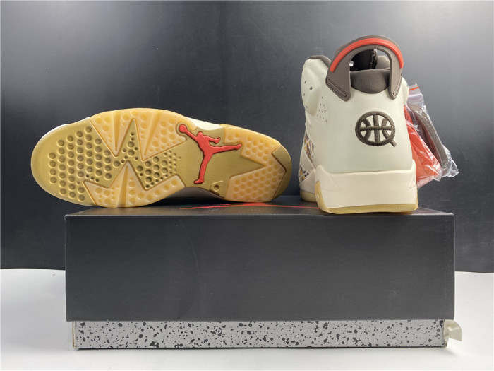 AIR Jordan 6 Retro Quai54 Sail Brown (2020) CZ4152-100 - CCSHOES