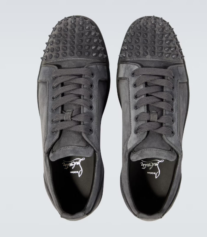 Christian Louboutin Louis Junior Spikes suede sneakers - CCSHOES