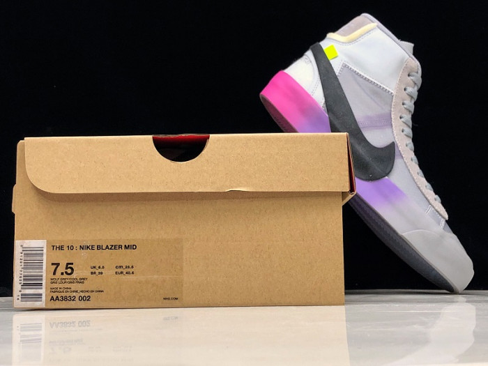 NIKE BLAZER MID OFF-WHITE WOLF GREY SERENA AA3832-002 - CCSHOES