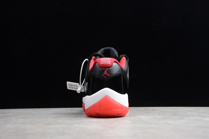 Air Jordan 11 Retro Low "Bred" Black/ Red mens 528895-012 - CCSHOES