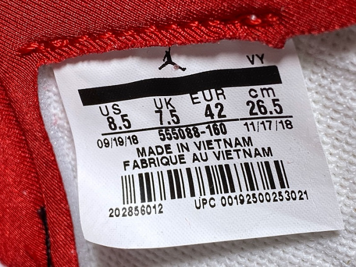 Air Jordan 1 Retro High OG "Phantom" Gym Red 555088-160 - CCSHOES