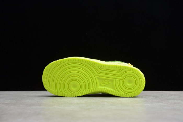 AIR FORCE 1 TD X OFF WHITE VOLT HYPER JADE CONE TODDLER BV0853-700 - CCSHOES