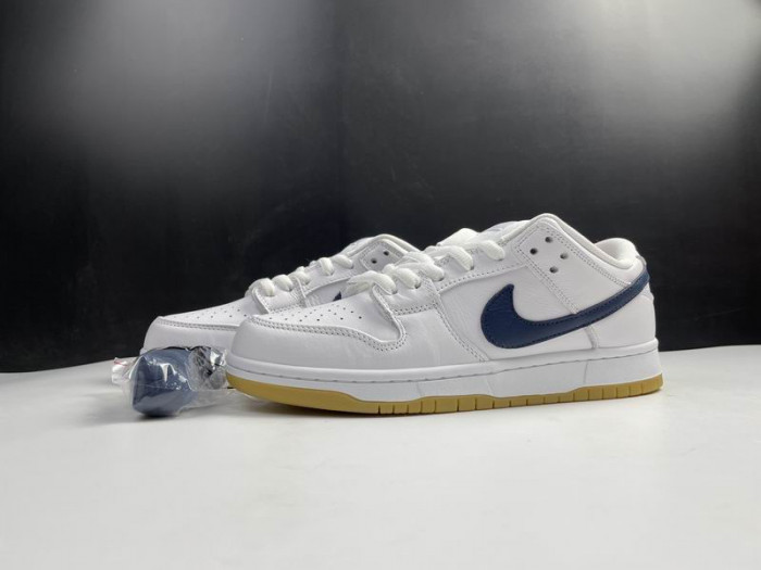 Nike SB Dunk Low Orange Label White Navy CZ2249-100 - CCSHOES