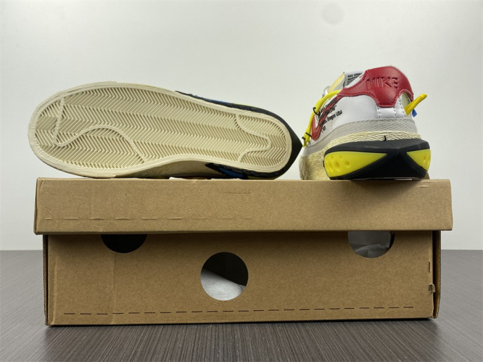 Off-White x Nike Blazer Low "White/University Red" DH7863-100 - CCSHOES