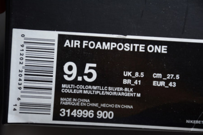 AIR FOAMPOSITE ONE HOLOGRAM 314996-900 - CCSHOES