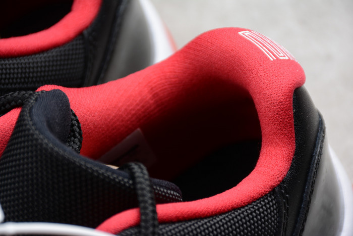 Air Jordan 11 Retro Low "Bred" Black/ Red mens 528895-012 - CCSHOES
