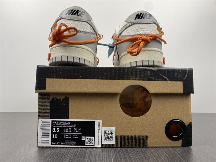 Off-White x Dunk Low 'Lot 44 of 50' DM1602-104 - CCSHOES