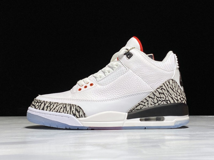 Air Jordan 3 Retro NRG "FREE THROW LINE" white mens 923096-101 - CCSHOES