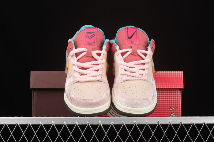 Nike Dunk Mid Social Status Free Lunch Strawberry Milk DJ1173-600 - CCSHOES