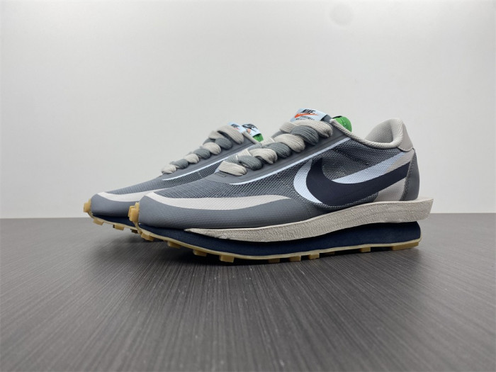 Nike LD Waffle sacai CLOT Kiss of Death 2 Cool Grey DH3114-001 - CCSHOES
