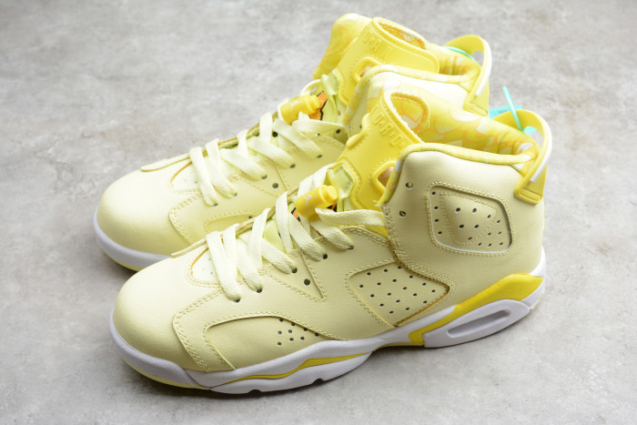 Air Jordan 6 Retro Dynamic Yellow Floral (GS) 543390-800 - CCSHOES