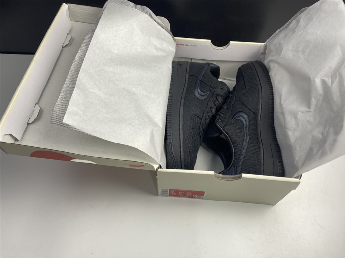 NIKE AIR FORCE 1 LOW STUSSY BLACK CZ9084-001 - CCSHOES