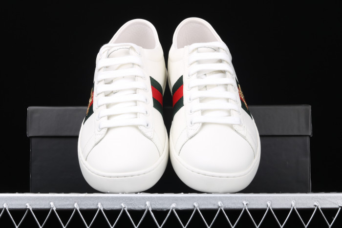 GUCC Ace Embroidered Low-Top Sneaker white with bee ‎429446 02JP0 9064 - CCSHOES