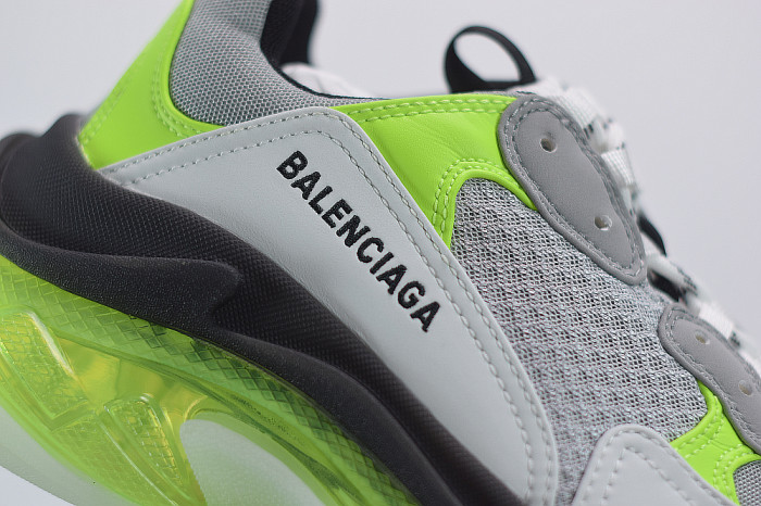 BLCG SNEAKER TRIPLE.S.GOMMA GREY WHITE GREEN 541624 W2FR1 8297 - CCSHOES