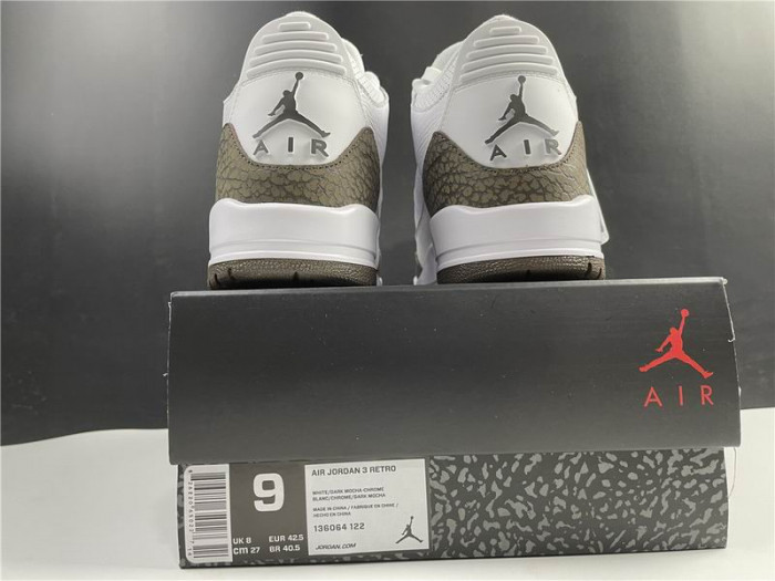 Air Jordan 3 Retro Mocha (2018) 136064-122 - CCSHOES