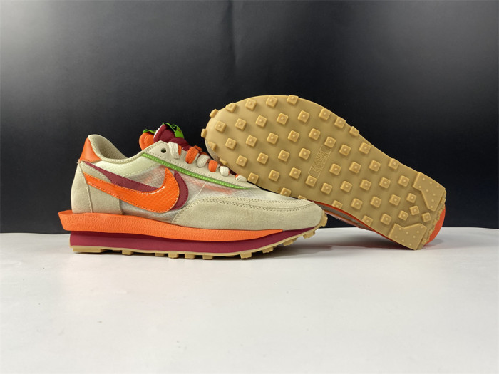Nike LDWaffle CLOT sacai Net Orange Blaze DH1347-100 - CCSHOES