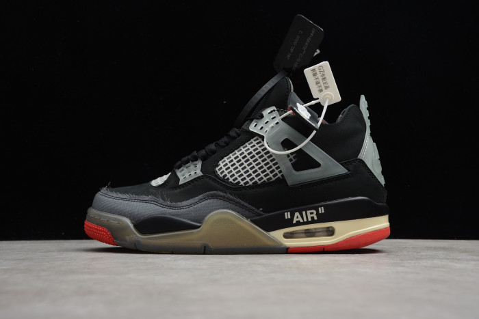 Off White x Air Jordan 4 Retro Bred CV9388-001 - CCSHOES