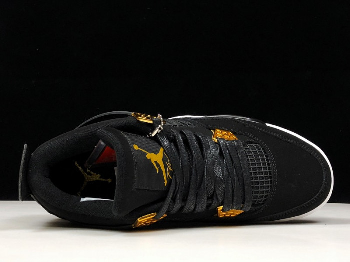 Air Jordan 4 “Royalty” Black/Metallic Gold-White 308497-032 - CCSHOES