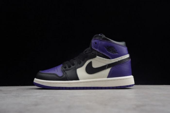 KIDS AIR JORDAN 1 RETRO HIGH OG 'COURT PURPLE' 555088-501 - CCSHOES