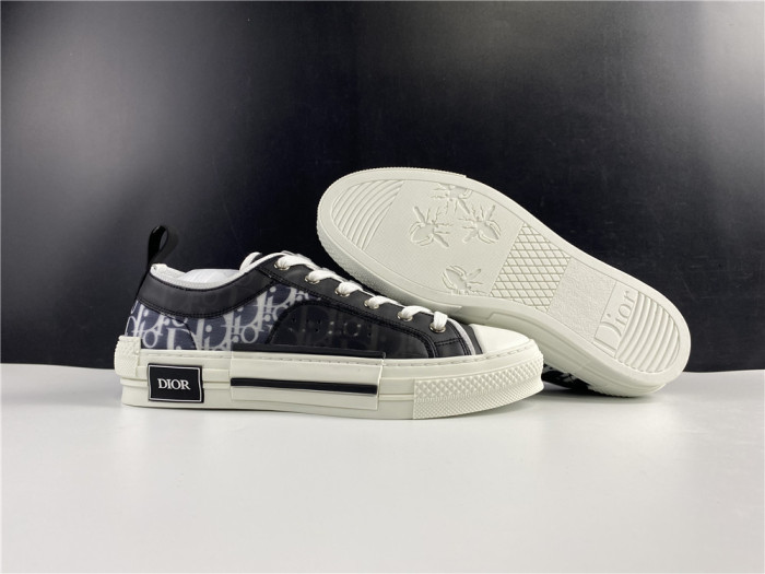 DR B23 Low Top Oblique Sneaker Black & White - CCSHOES