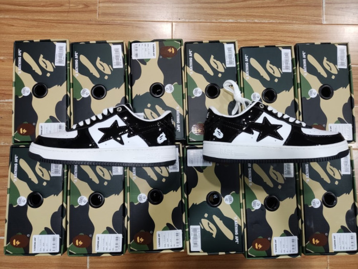 A BATHING APE BAPE STA LOW BLACK 1H70191001 - CCSHOES