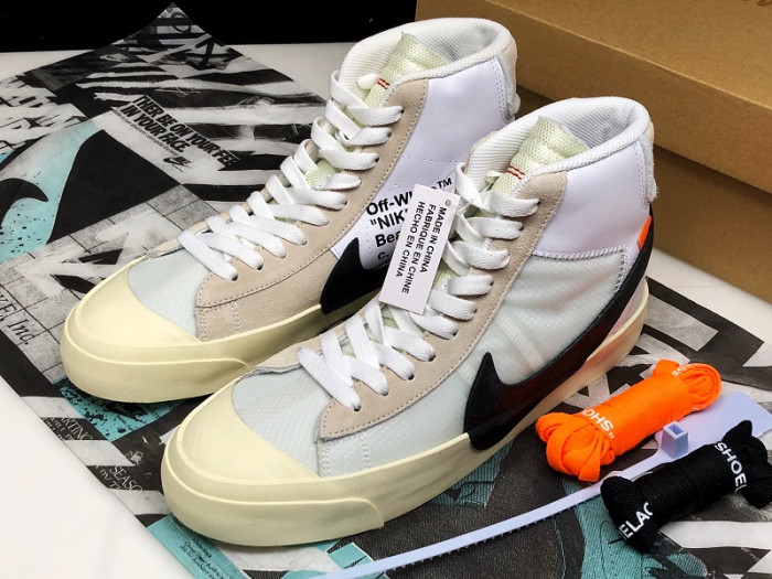 NIKE BLAZER MID OFF-WHITE AA3832-100 - CCSHOES