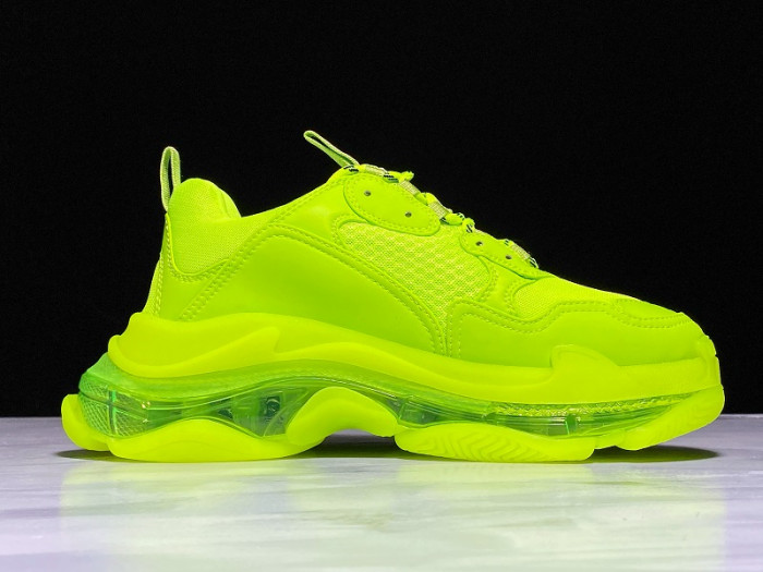 BLCG Triple S Clearsole Fluo Yellow 541624 W2FF1 7320 - CCSHOES