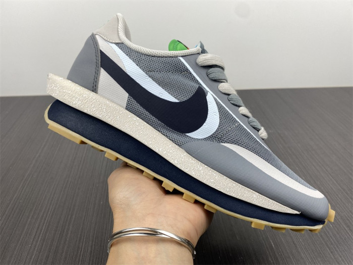 Nike LD Waffle sacai CLOT Kiss of Death 2 Cool Grey DH3114-001 - CCSHOES