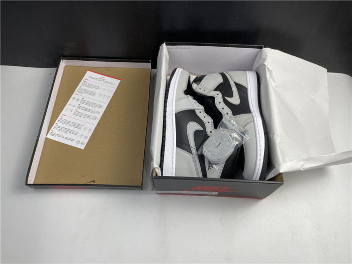 Air Jordan 1 Retro High Black White Light Smoke Grey 555088-035 - CCSHOES