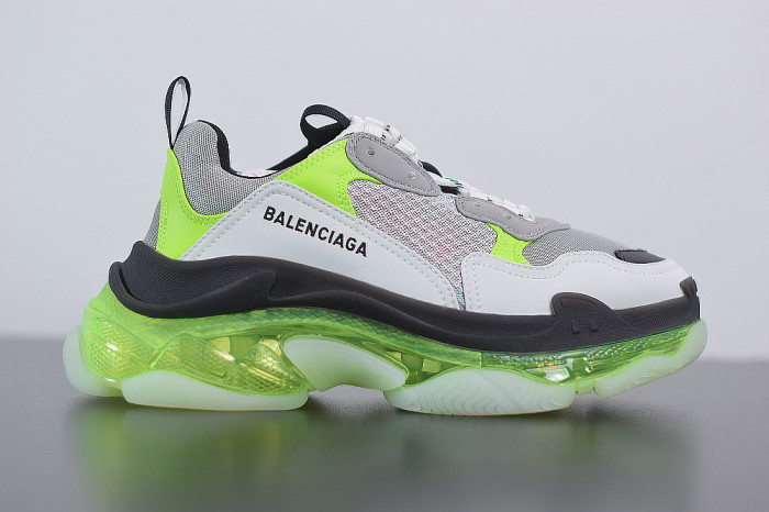 BLCG SNEAKER TRIPLE.S.GOMMA GREY WHITE GREEN 541624 W2FR1 8297 - CCSHOES