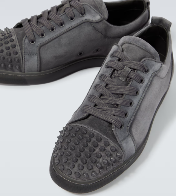 Christian Louboutin Louis Junior Spikes suede sneakers - CCSHOES