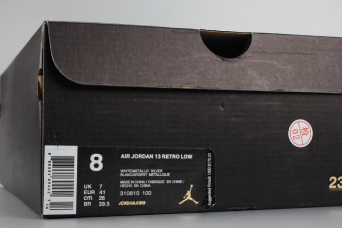 Air Jordan 13 Low“Pure Money” white mens 310810-100 - CCSHOES