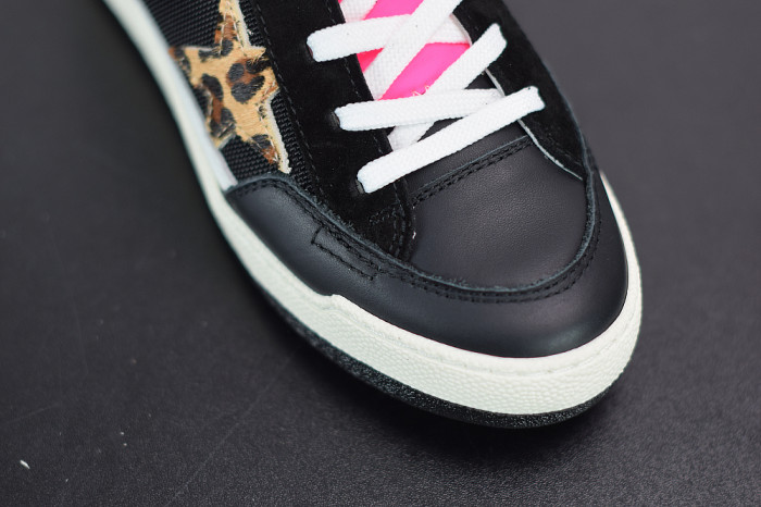 GGD Women’s fuchsia and leopard-print Yeah sneakers - CCSHOES