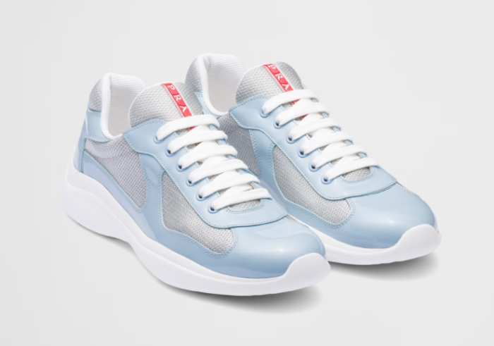 Patent leather and technical fabric Prada America's Cup sneakers - CCSHOES