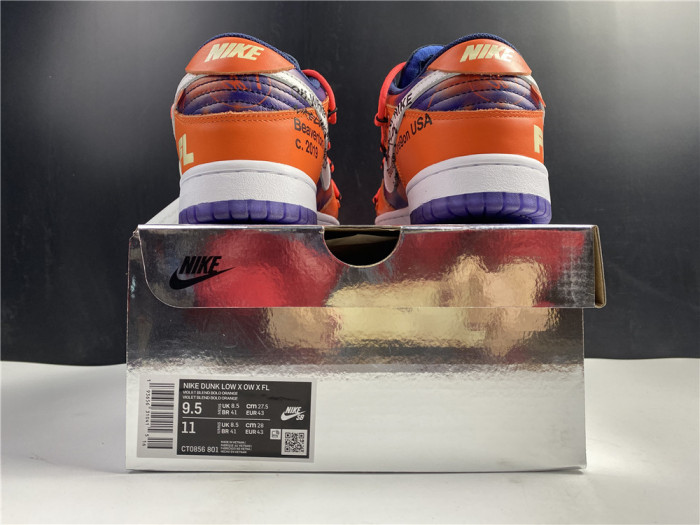 OFF-WHITE X NIKE SB DUNK LOW ORANGE PERPLE WHITE CT0856-801 - CCSHOES
