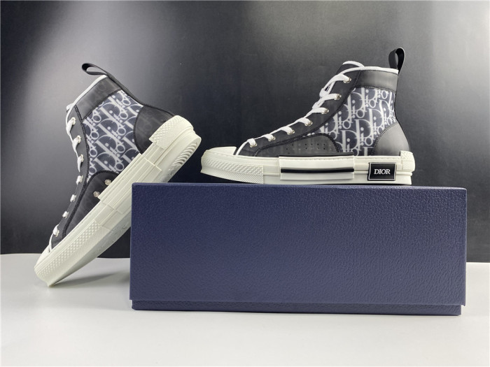 DR B23 High Top Oblique Sneaker Black & White - CCSHOES