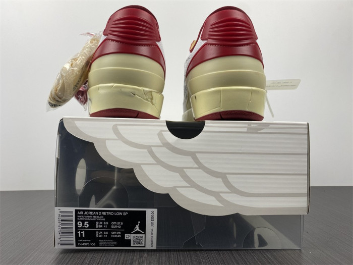 Jordan 2 Retro Low SP Off-White White Red DJ4375-106 - CCSHOES
