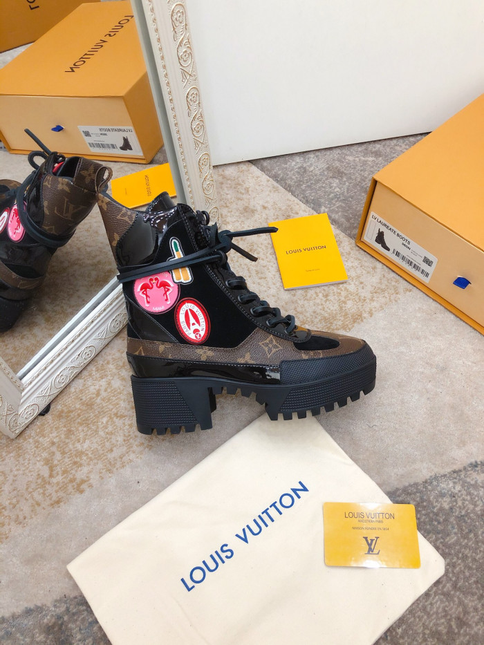 LOUS VUITON LAUREATE PLATFORM DESERT BOOT - CCSHOES