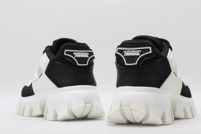 PRAD CLOUDBUST THUNDER KNIT WHITE AND BLACK - CCSHOES