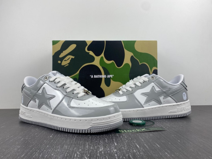 A Bathing Ape Bape Sta white and grey - CCSHOES