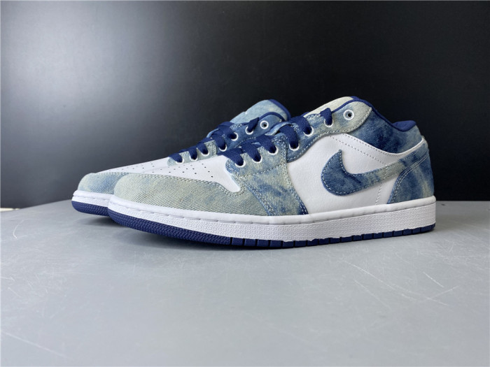 Air Jordan 1 Low Washed Denim CZ8455-100 - CCSHOES